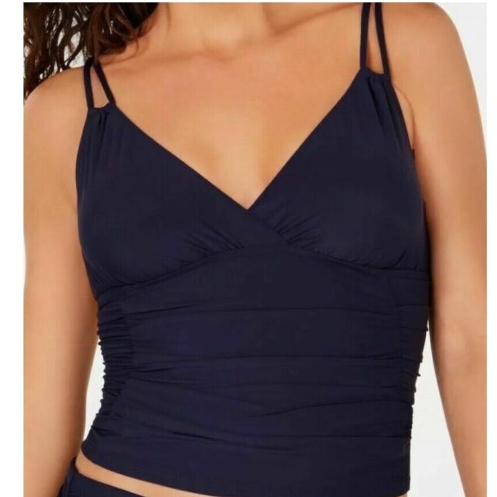 Calvin Klein Ruched Tankini Top